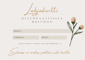 Lahjakortti 3-käynnin hoitosarja